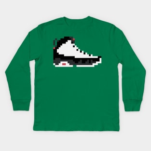 8-bit Jordan 9s Kids Long Sleeve T-Shirt